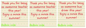 TeacherBus Driver Redbox Gift